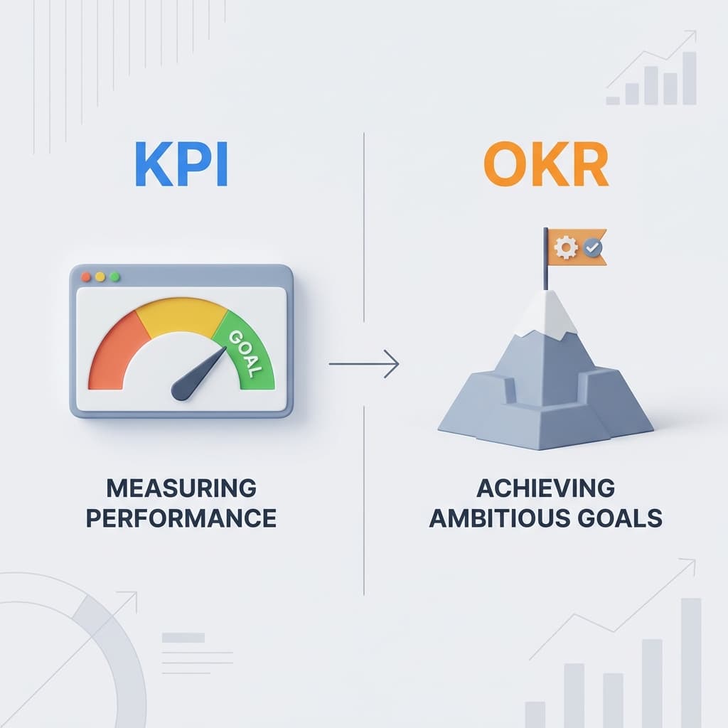 Kompas leżący na mapie strategicznej, symbolizujący kierunek i spójność działań w organizacji (Hoshin Kanri).
